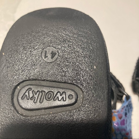 WOLKY Sz 41 Pichu Snake Print Jeans Colour Adjustable Straps Comfort Shoes - Picture 12 of 13